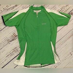 Gore Bike Wear Womens Cycling Shirt Quarter Zip Back Pockets size M Green